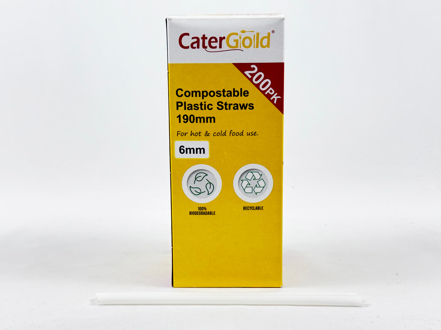 Plastic Drinking Straw 6mm 200pcs