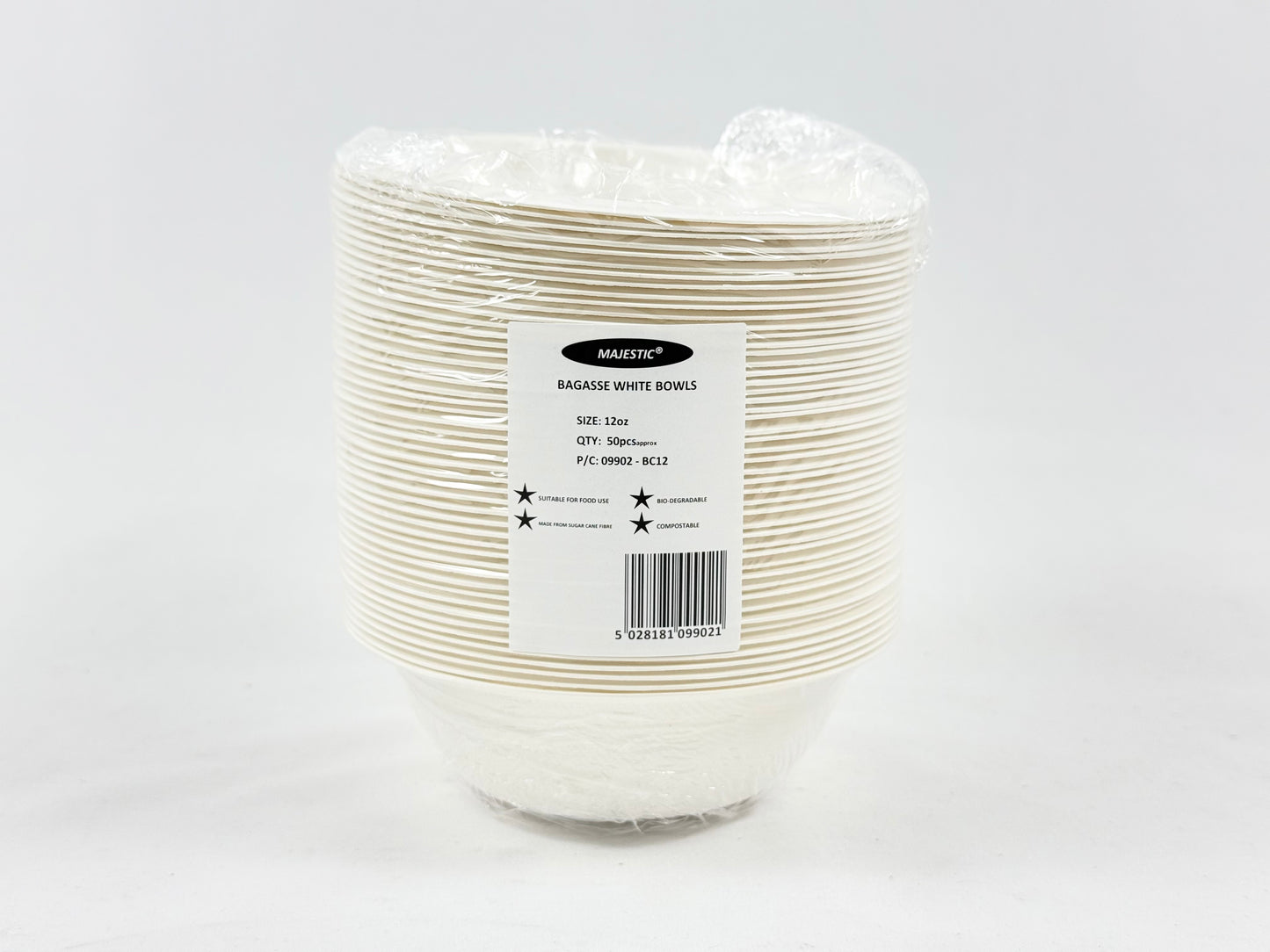 12oz Bagasse White Bowl 20x50