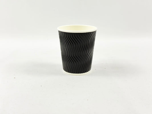 8oz Black Ripple Wall coffee Cups 500Pcs