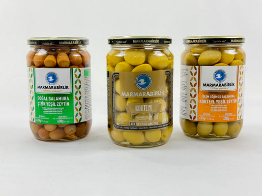 Marmarabirlik Green Olives Jar 6x400g